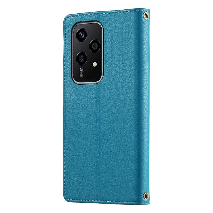 For Honor 200 Lite Global Cute Cats Magnetic Closure Vegan Leather Phone Case with Strap