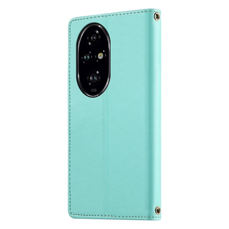 For Honor 200 Pro Cute Cats Magnetic Closure Vegan Leather Phone Case with Strap