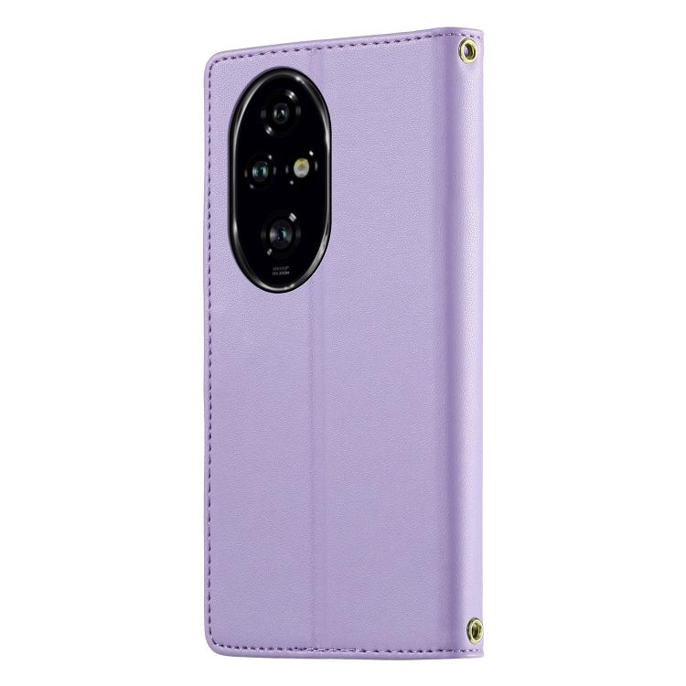 For Honor 200 Pro Cute Cats Magnetic Closure Vegan Leather Phone Case with Strap