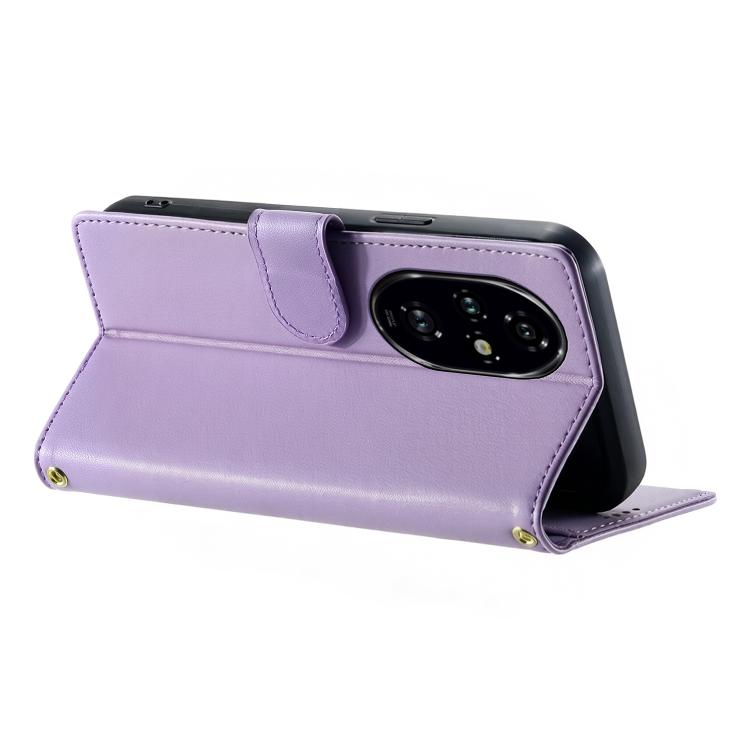 For Honor 200 Pro Cute Cats Magnetic Closure Vegan Leather Phone Case with Strap