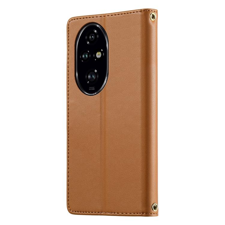 For Honor 200 Pro Cute Cats Magnetic Closure Vegan Leather Phone Case with Strap