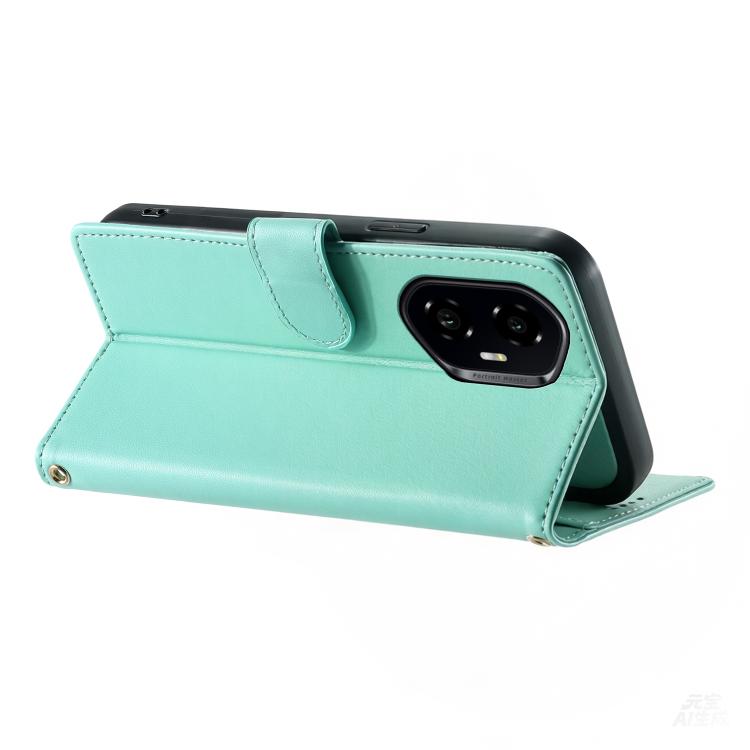 For Honor 300 Cute Cats Magnetic Closure Vegan Leather Phone Case with Strap