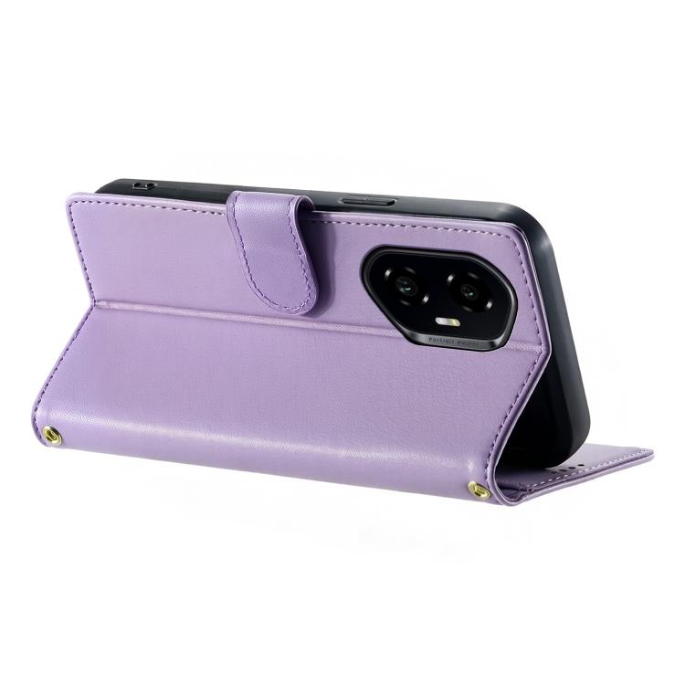 For Honor 300 Cute Cats Magnetic Closure Vegan Leather Phone Case with Strap
