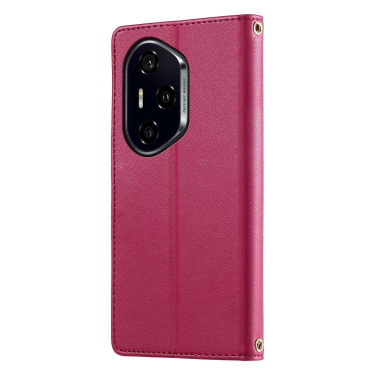 For Honor 300 Pro / 300 Ultra Cute Cats Magnetic Closure Vegan Leather Phone Case with Strap