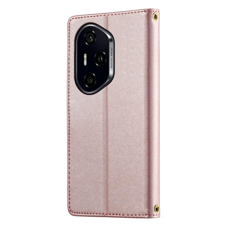 For Honor 300 Pro / 300 Ultra Cute Cats Magnetic Closure Vegan Leather Phone Case with Strap