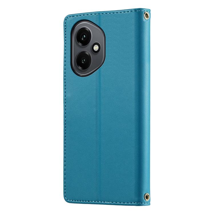 For Honor 400 Global 156.5mm Cute Cats Magnetic Closure Vegan Leather Phone Case with Strap