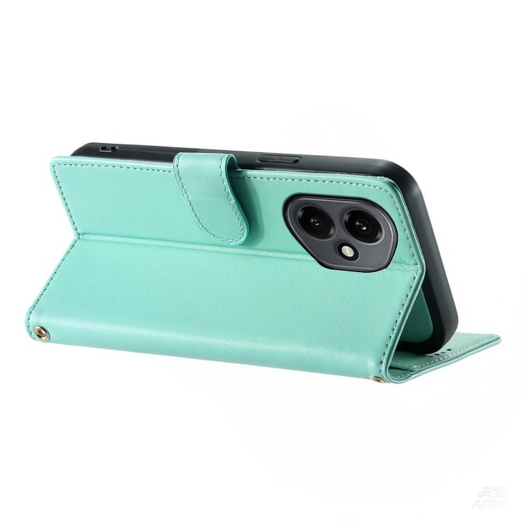 For Honor 400 Global 156.5mm Cute Cats Magnetic Closure Vegan Leather Phone Case with Strap