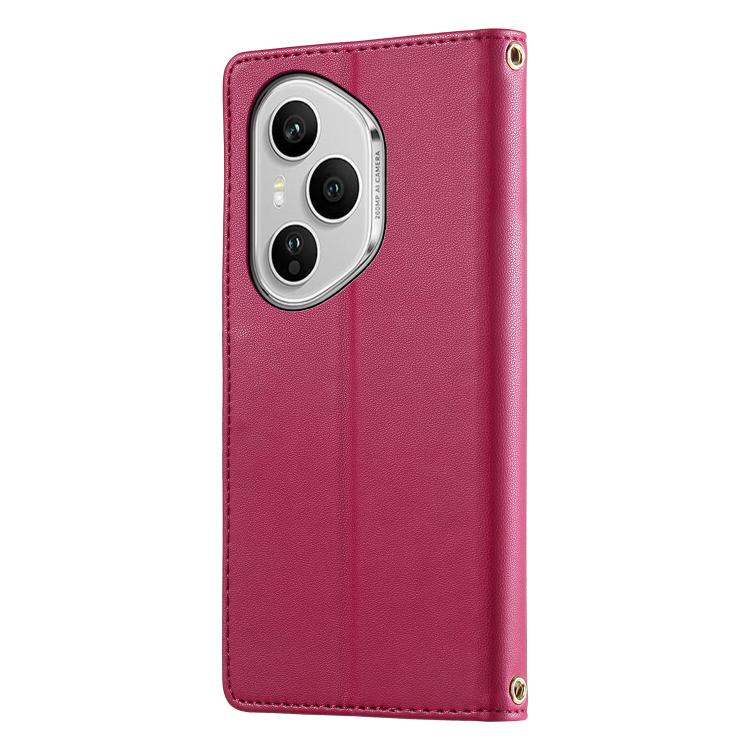 For Honor 400 Pro Global 160.8mm Cute Cats Magnetic Closure Vegan Leather Phone Case with Strap