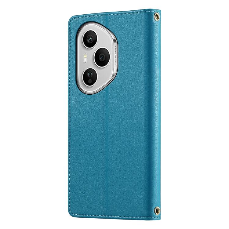 For Honor 400 Pro Global 160.8mm Cute Cats Magnetic Closure Vegan Leather Phone Case with Strap