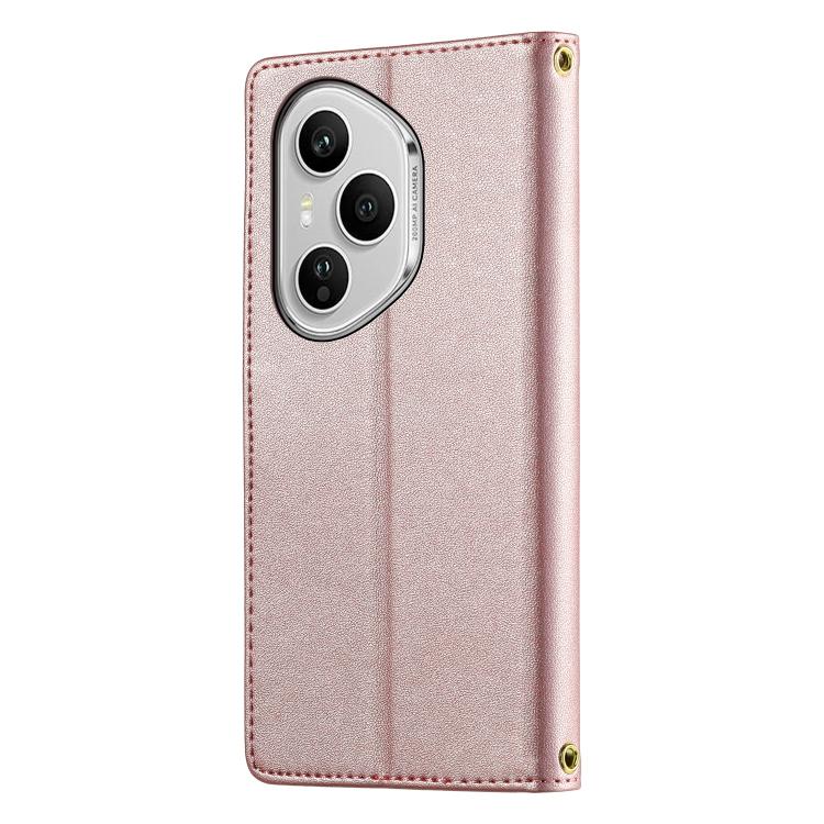 For Honor 400 Pro Global 160.8mm Cute Cats Magnetic Closure Vegan Leather Phone Case with Strap