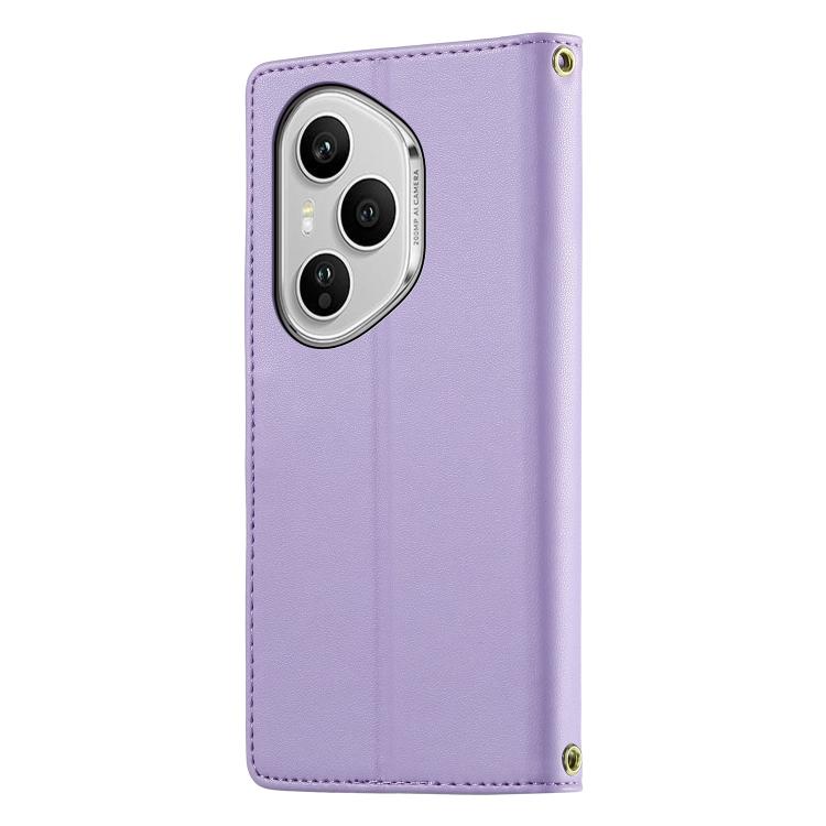 For Honor 400 Pro Global 160.8mm Cute Cats Magnetic Closure Vegan Leather Phone Case with Strap