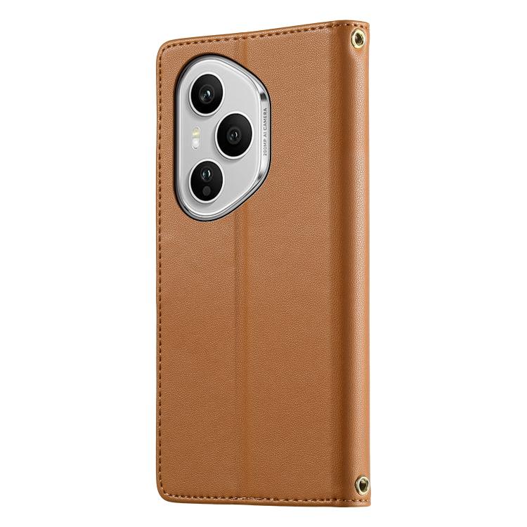 For Honor 400 Pro Global 160.8mm Cute Cats Magnetic Closure Vegan Leather Phone Case with Strap