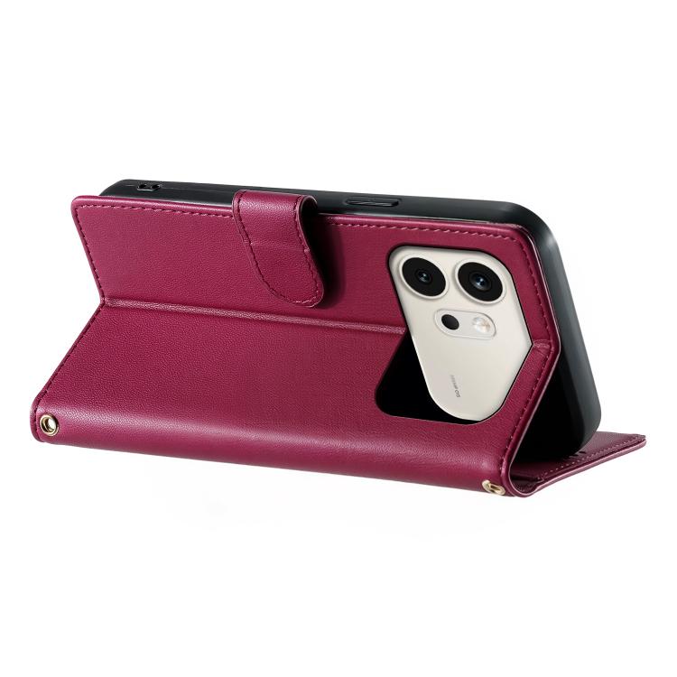 For Honor 600 Global Cute Cats Magnetic Closure Vegan Leather Phone Case with Strap