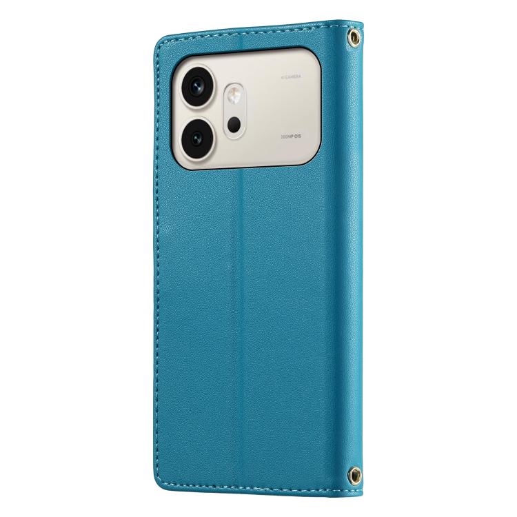 For Honor 600 Global Cute Cats Magnetic Closure Vegan Leather Phone Case with Strap