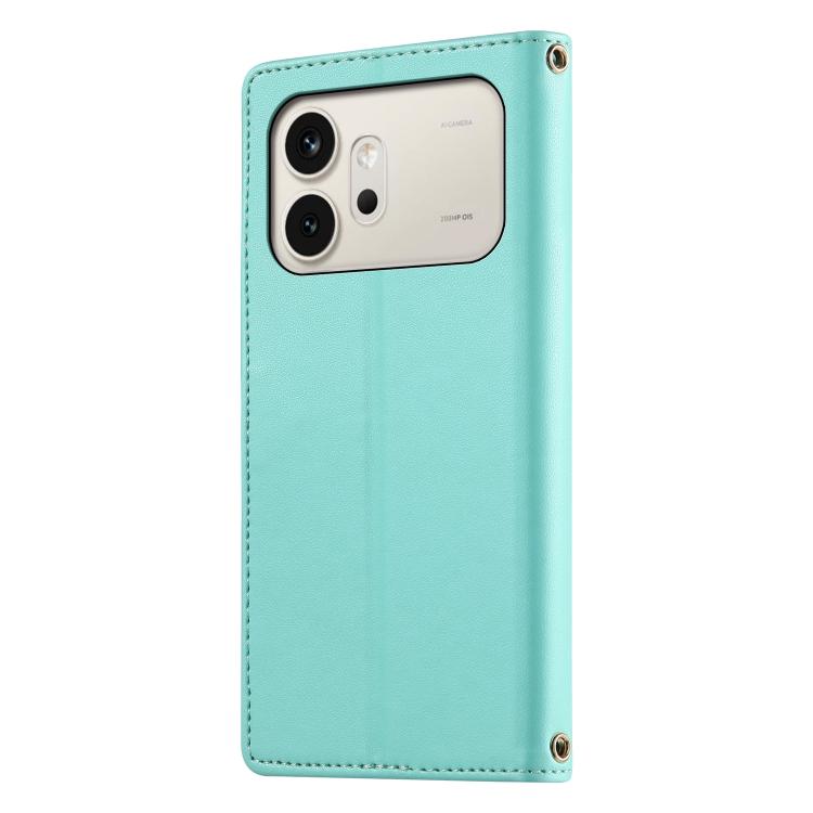 For Honor 600 Global Cute Cats Magnetic Closure Vegan Leather Phone Case with Strap
