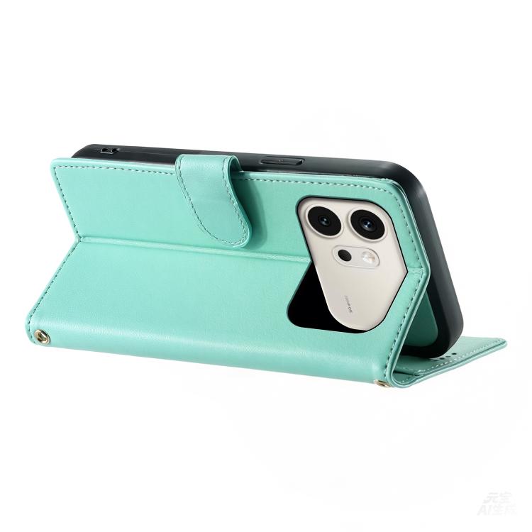 For Honor 600 Global Cute Cats Magnetic Closure Vegan Leather Phone Case with Strap
