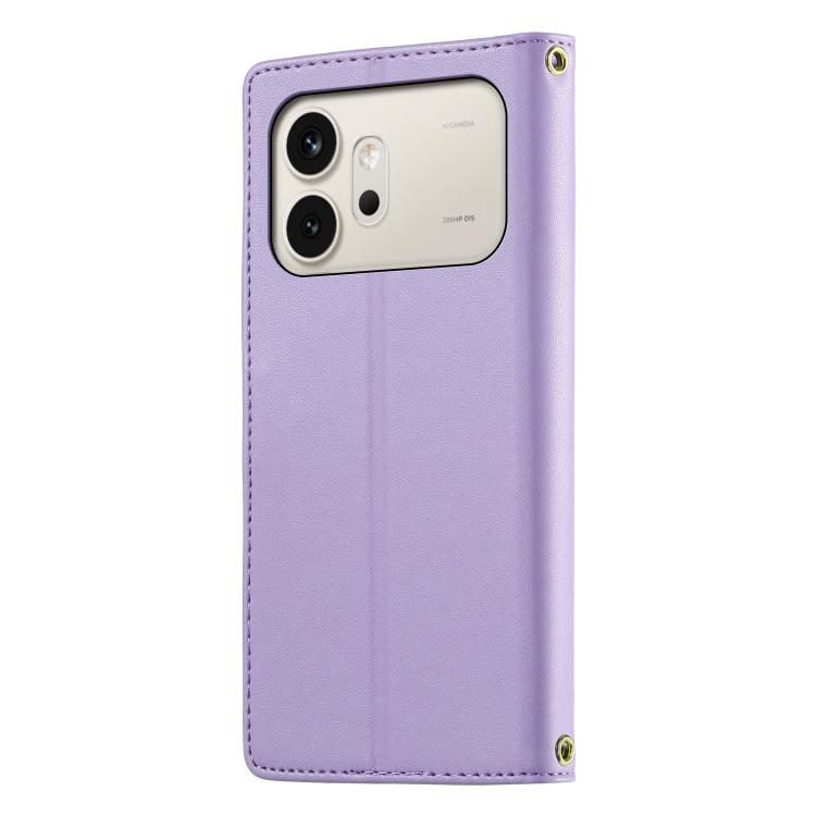 For Honor 600 Global Cute Cats Magnetic Closure Vegan Leather Phone Case with Strap
