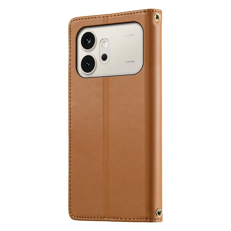 For Honor 600 Global Cute Cats Magnetic Closure Vegan Leather Phone Case with Strap