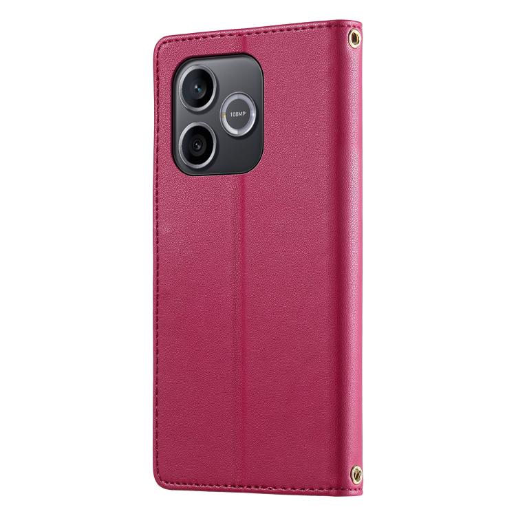 For Honor 600 Lite Global Cute Cats Magnetic Closure Vegan Leather Phone Case with Strap
