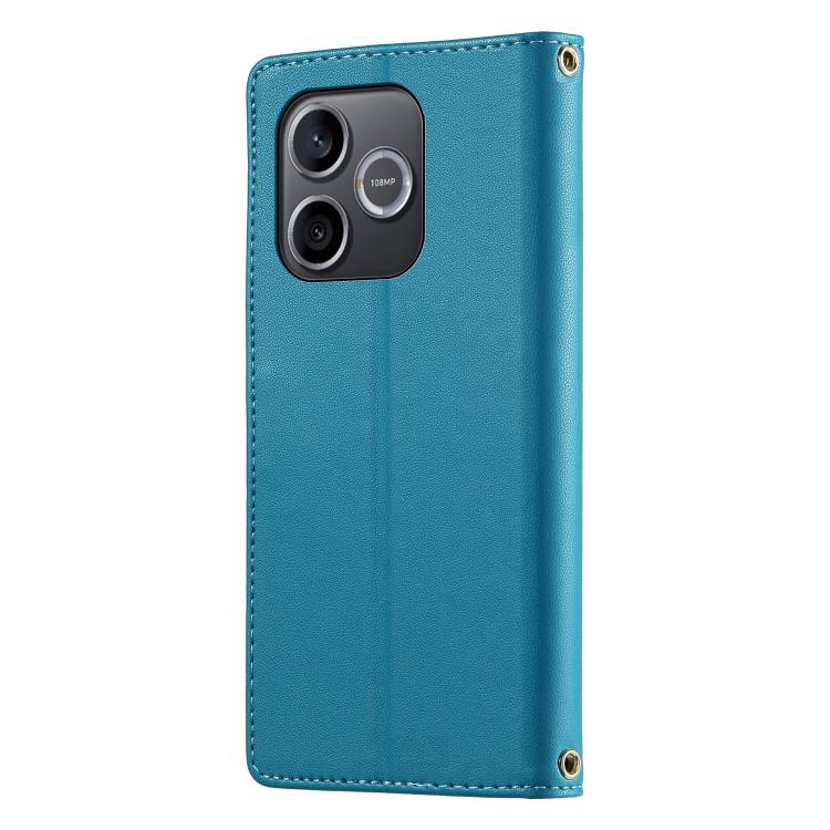 For Honor 600 Lite Global Cute Cats Magnetic Closure Vegan Leather Phone Case with Strap