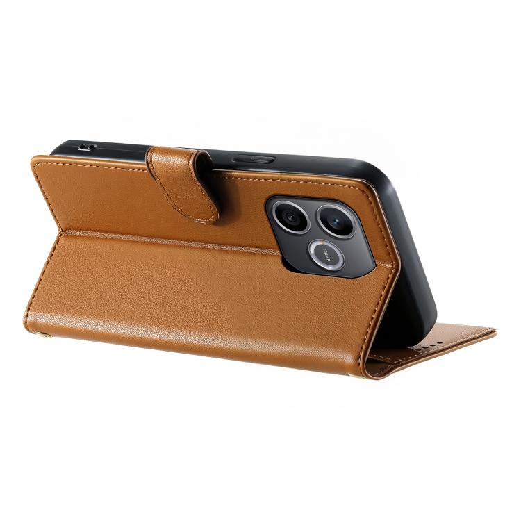 For Honor 600 Lite Global Cute Cats Magnetic Closure Vegan Leather Phone Case with Strap