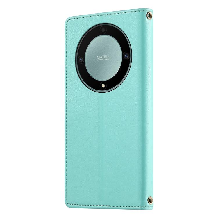 For Honor Magic5 Lite / X9a / X40 Cute Cats Magnetic Closure Vegan Leather Phone Case with Strap