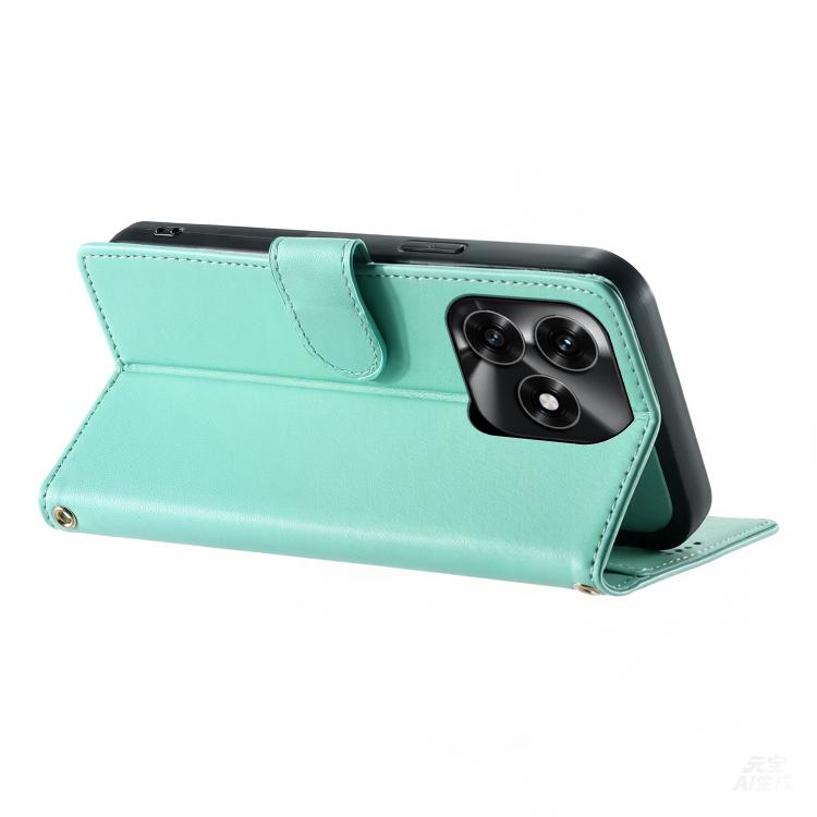 For Honor X5c 4G / X5c Plus Cute Cats Magnetic Closure Vegan Leather Phone Case with Strap