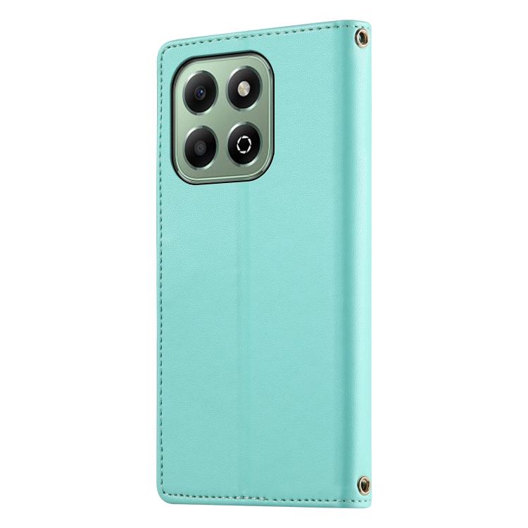 For Honor X6a / Honor X6b 4G Cute Cats Magnetic Closure Vegan Leather Phone Case with Strap