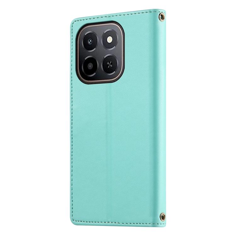 For Honor X6c 4G / X5b / X5b Plus Cute Cats Magnetic Closure Vegan Leather Phone Case with Strap