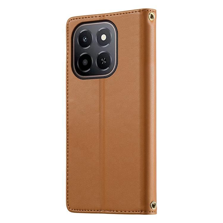 For Honor X6c 4G / X5b / X5b Plus Cute Cats Magnetic Closure Vegan Leather Phone Case with Strap