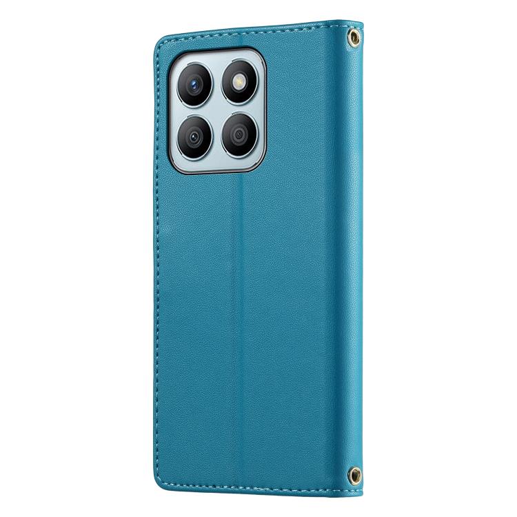 For Honor X8b 4G Cute Cats Magnetic Closure Vegan Leather Phone Case with Strap