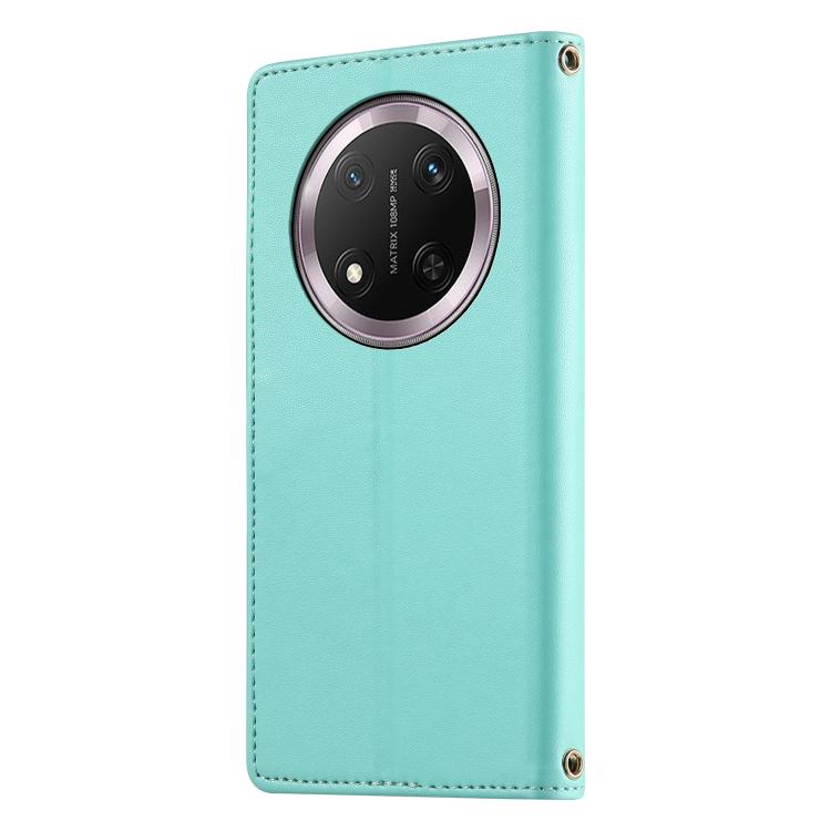 For Honor X9c Global / Honor Magic7 Lite Cute Cats Magnetic Closure Vegan Leather Phone Case with Strap
