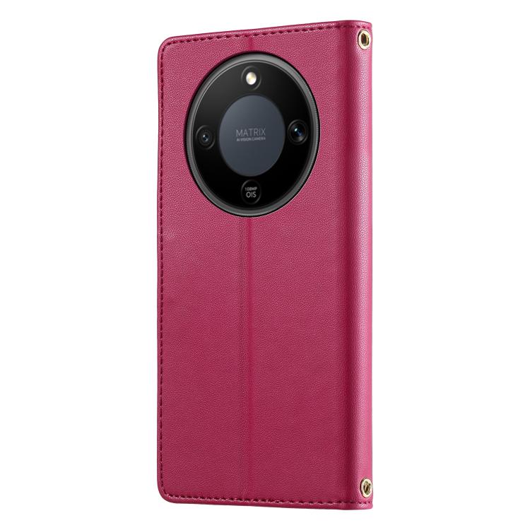 For Honor X9d 5G / Honor X70 5G Cute Cats Magnetic Closure Vegan Leather Phone Case with Strap