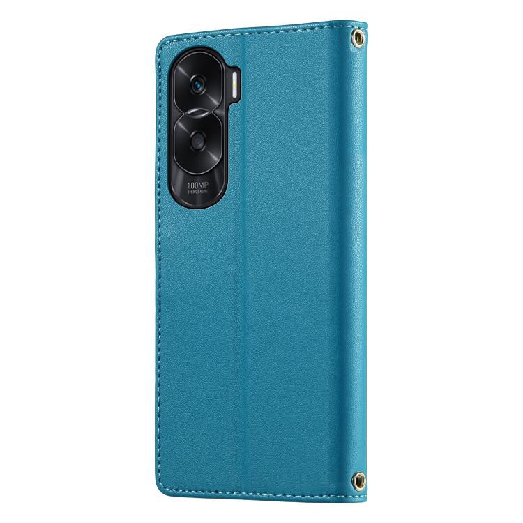 For Honor X50i / Honor 90 Lite Cute Cats Magnetic Closure Vegan Leather Phone Case with Strap