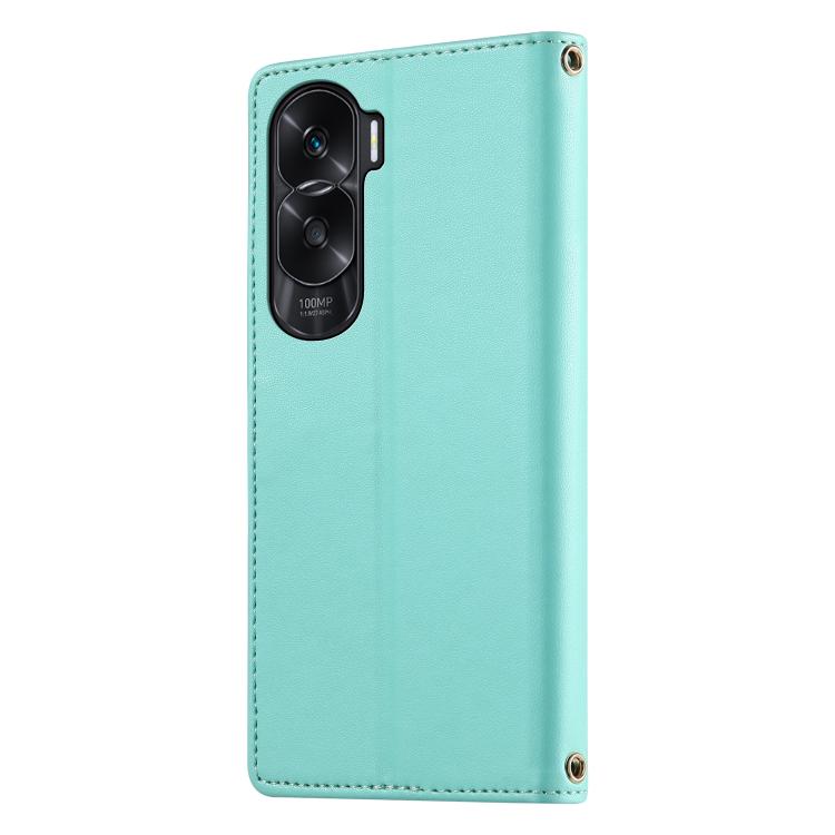 For Honor X50i / Honor 90 Lite Cute Cats Magnetic Closure Vegan Leather Phone Case with Strap