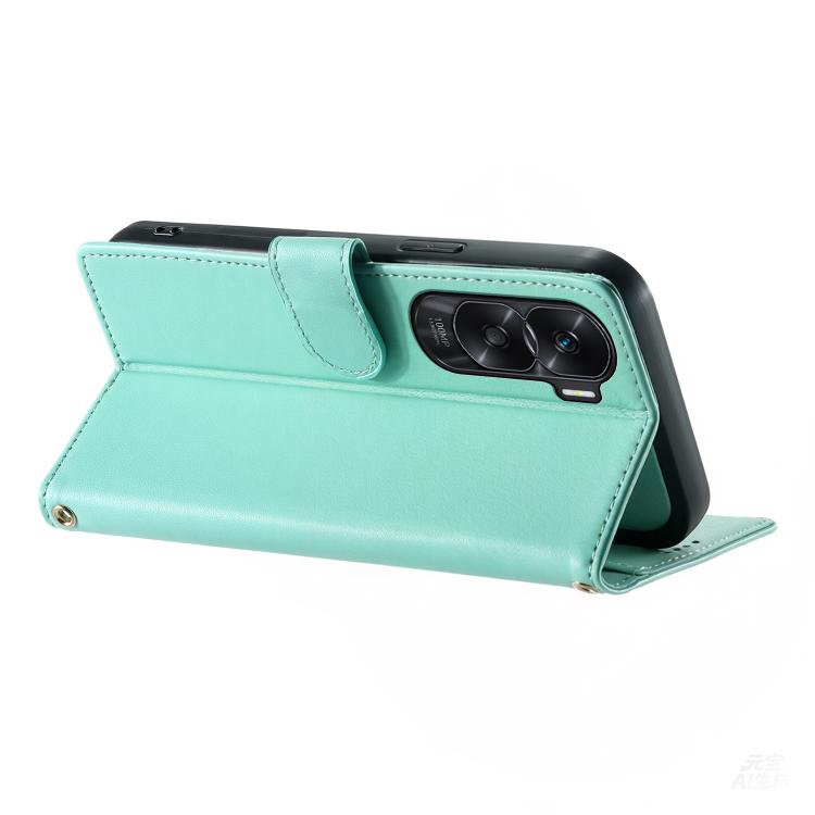 For Honor X50i / Honor 90 Lite Cute Cats Magnetic Closure Vegan Leather Phone Case with Strap