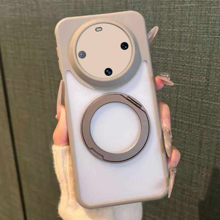For Huawei Mate 60 Pro Matte Skin-feel 360 Rotating Holder Shockproof Phone Case