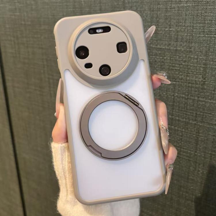 For Huawei Mate 80 Pro Matte Skin-feel 360 Rotating Holder Shockproof Phone Case
