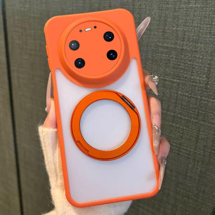 For Huawei Mate 80 Pro Max Matte Skin-feel 360 Rotating Holder Shockproof Phone Case