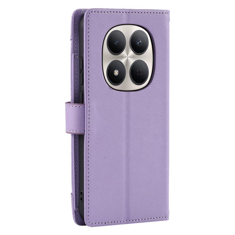 For Redmi Note 15 5G / 4G Global 164mm Litchi Texture Zipper Wallet Buckle Vegan Leather Phone Case with Wrist Strap