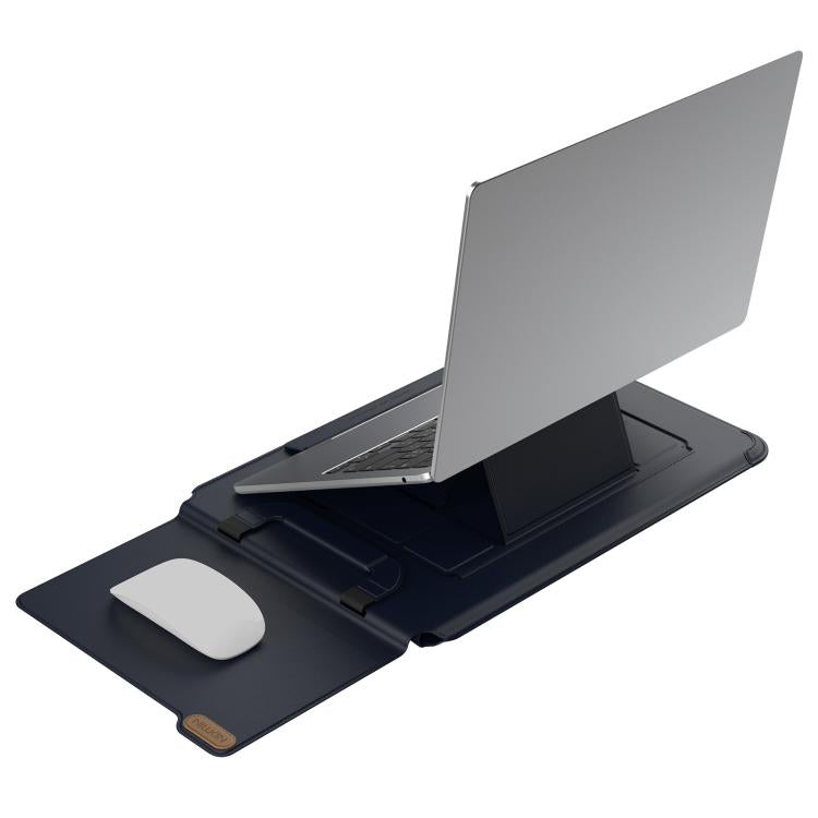 NILLKIN Versatile Pro Multi-functional Laptop Sleeve with Holder and Mouse Pad, Size:14.2 inch - Black