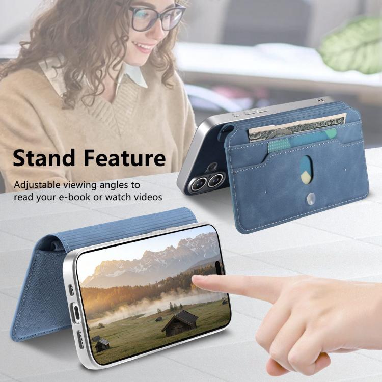 For Redmi Note 14 5G CaseNeo Precision Hole Silver-Edged Magnetic Zipper Wallet Cross-Grain Vegan Leather Phone Case