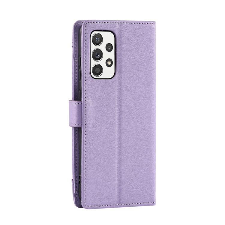 For Galaxy A53 5G Litchi Texture Zipper Wallet Buckle Vegan Leather Phone Case with Wrist Strap