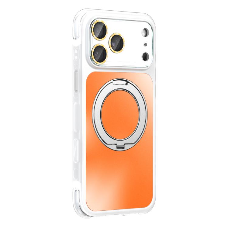 For iPhone 16 Pro Max AG Metal bracket Rotating Stand Airbag Shockproof Magnetic Phone Case