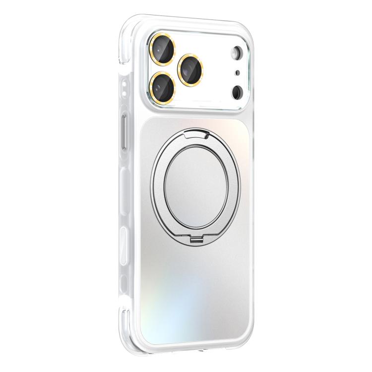 For iPhone 16 Pro AG Metal bracket Rotating Stand Airbag Shockproof Magnetic Phone Case