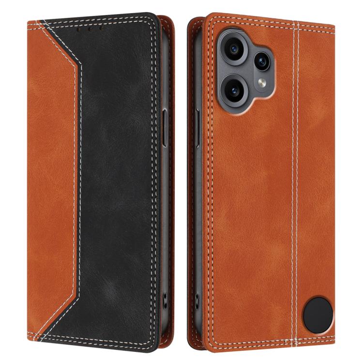 For Nothing CMF Phone 2 Pro Skin Feel Two-tone RFID Blocking Vegan Leather Phone Case