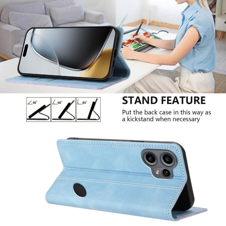 For Nothing CMF Phone 2 Pro Skin Feel Two-tone RFID Blocking Vegan Leather Phone Case