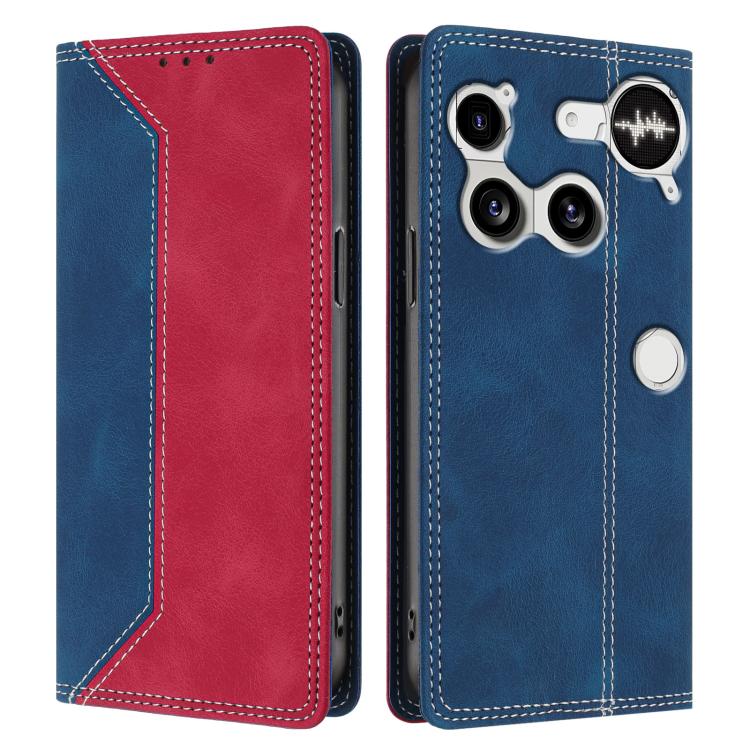 For Nothing Phone 3 Skin Feel Two-tone RFID Blocking Vegan Leather Phone Case