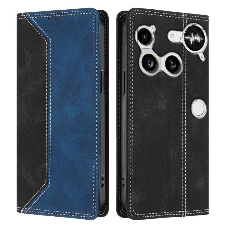 For Nothing Phone 3 Skin Feel Two-tone RFID Blocking Vegan Leather Phone Case