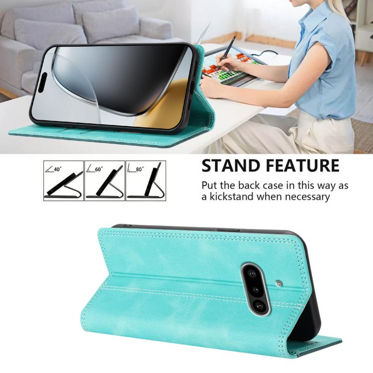For Nothing Phone 3a Skin Feel Two-tone RFID Blocking Vegan Leather Phone Case